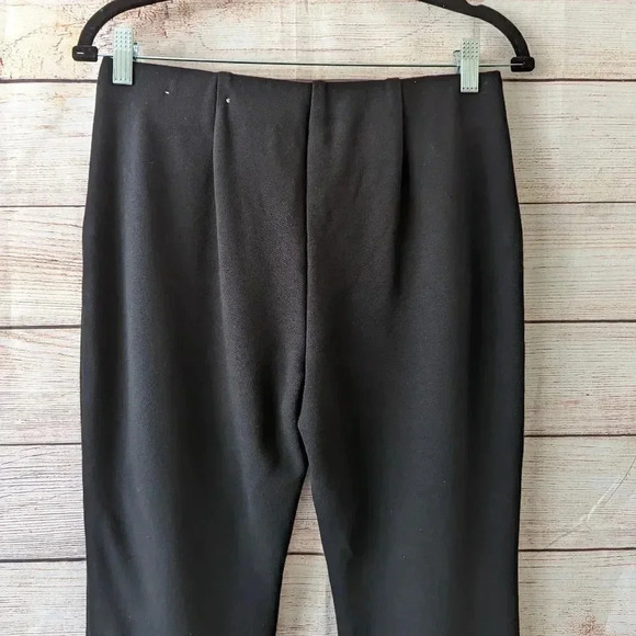 Chico’s Pull On Ponte Knit Crop St Leg Pants Size 0.5P (US 6P) Black Side Slit S - Picture 8 of 8